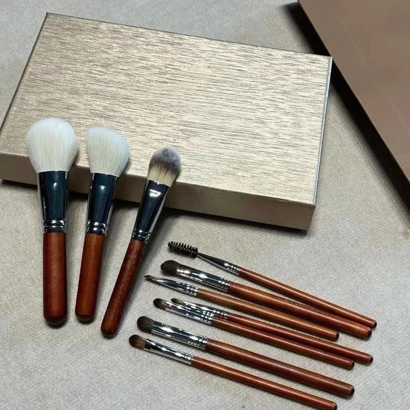 Complete Cosmetics Brush Kit with Foundation, Powder, Blush, Concealer, Eyeshadow, and Brow Brushes - PULSE MART