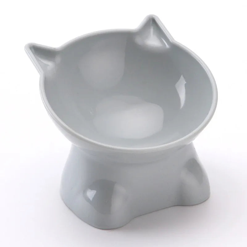 Elevated Tilted Cat Bowl – Cute High-Legged Cat Food & Water Bowl for Cats & Small Dogs