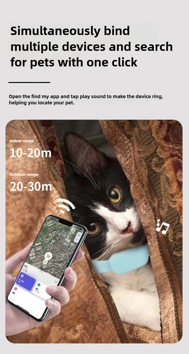 Pet Bluetooth GPS Tracker – Mini Anti-Lost Tracking Device for Dogs, Cats & Puppies