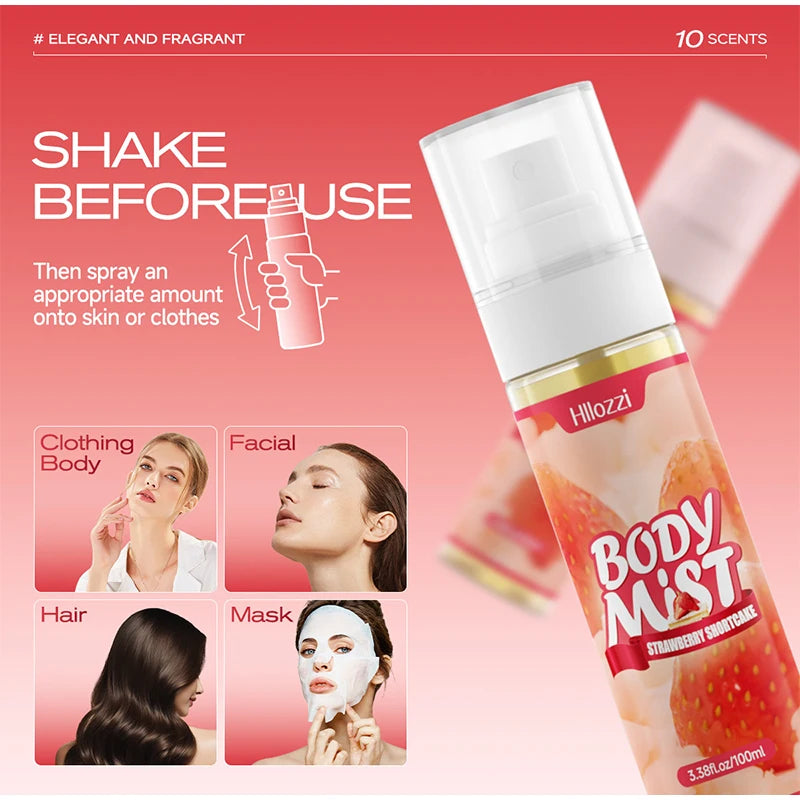 Super Vanilla Body Mist Body Spray 100ml Different Scents Elegant Women's Perfume