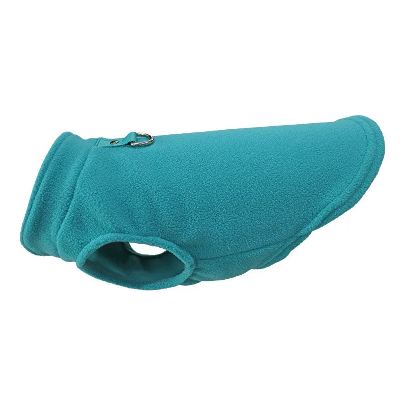 Winter Fleece Dog Jacket with Harness D-Ring - Warm Step-In Vest for Small Dogs
