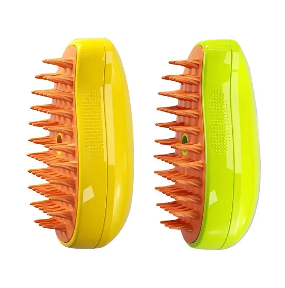 3-in-1 Electric Pet Steam Brush – Cat & Dog Grooming Brush with Spray & Massage Comb