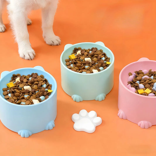 Elevated Slow Feeder Cat Bowl – Anti-Choking Raised Food Bowl for Cats & Small Pets
