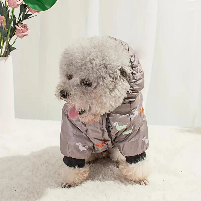 Hooded Cat Jacket – Thick Cotton-Padded Winter Coat for Cats & Small Dogs