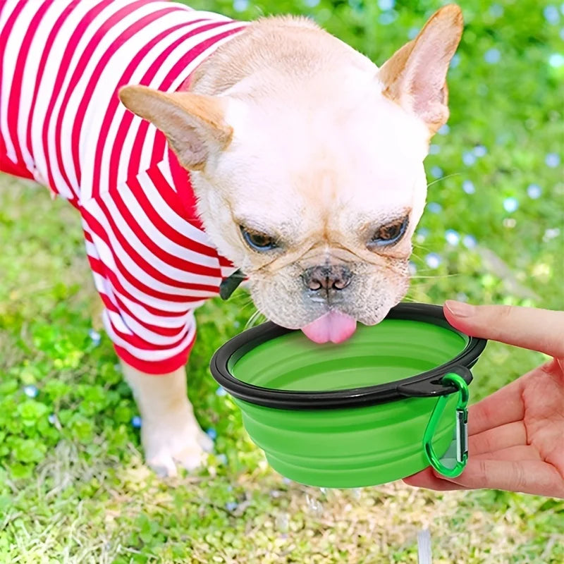 Durable TPR Collapsible Pet Bowl - Portable Travel Food & Water Dish