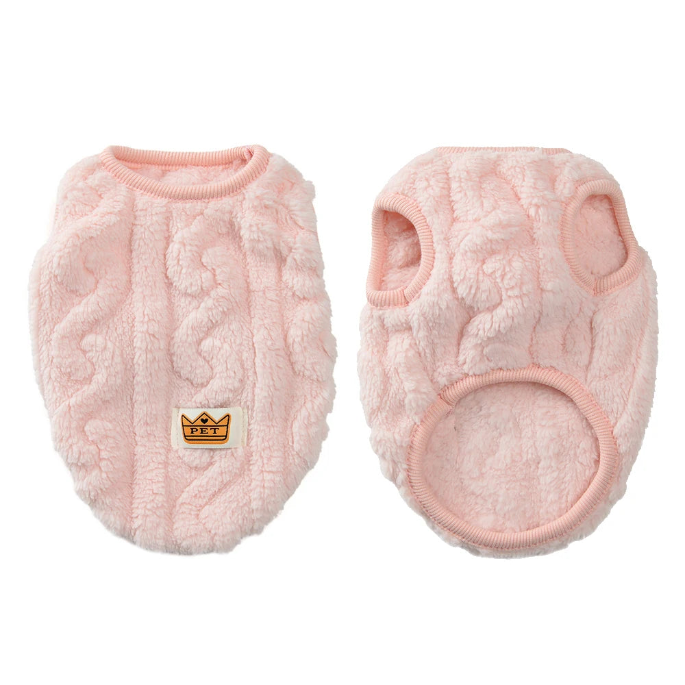 Cute Fleece Cat Sweater – Warm Autumn & Winter Pullover for Cats, Kittens & Small Dogs