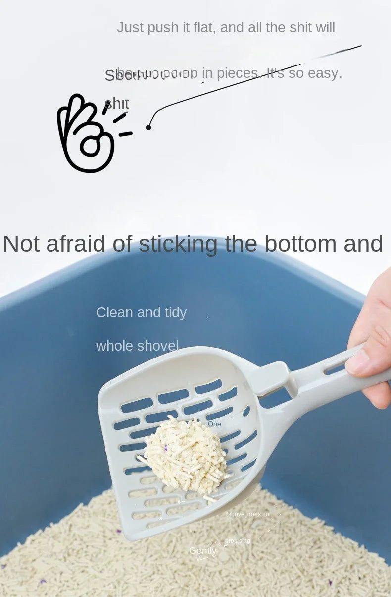 Self-Standing Cat Litter Scoop with Holder – Plastic Litter Shovel & Storage Base