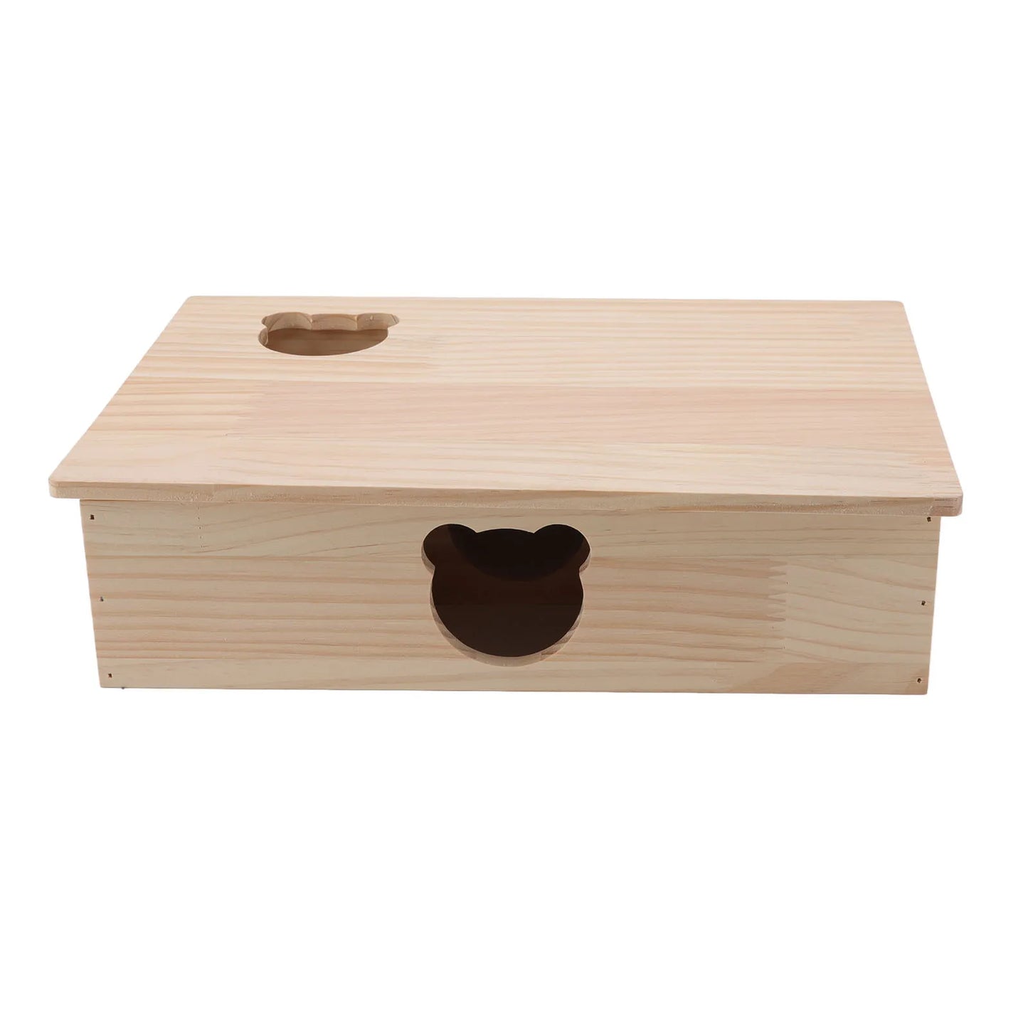 Wooden Hamster House – Multi-Room Log Cabin Hideout for Hamsters, Chinchillas & Small Pets