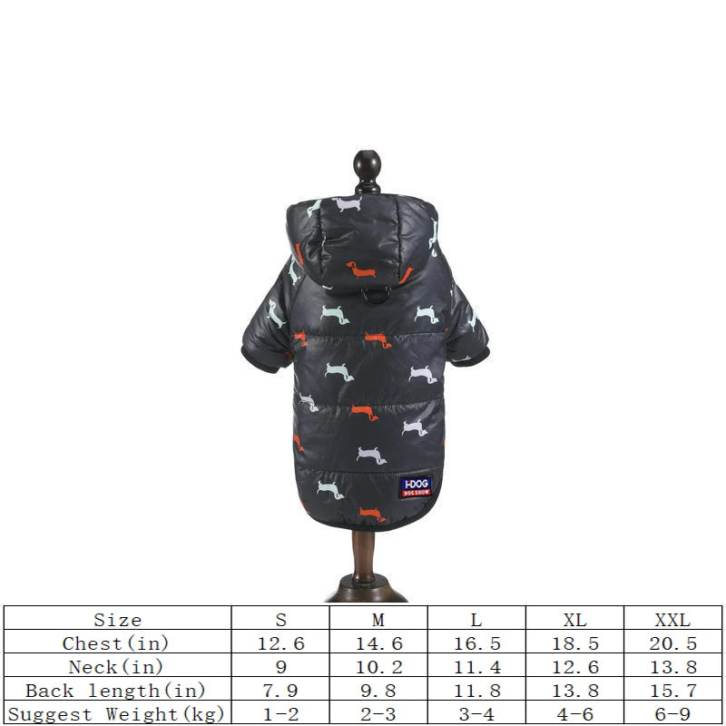 Hooded Cat Jacket – Thick Cotton-Padded Winter Coat for Cats & Small Dogs
