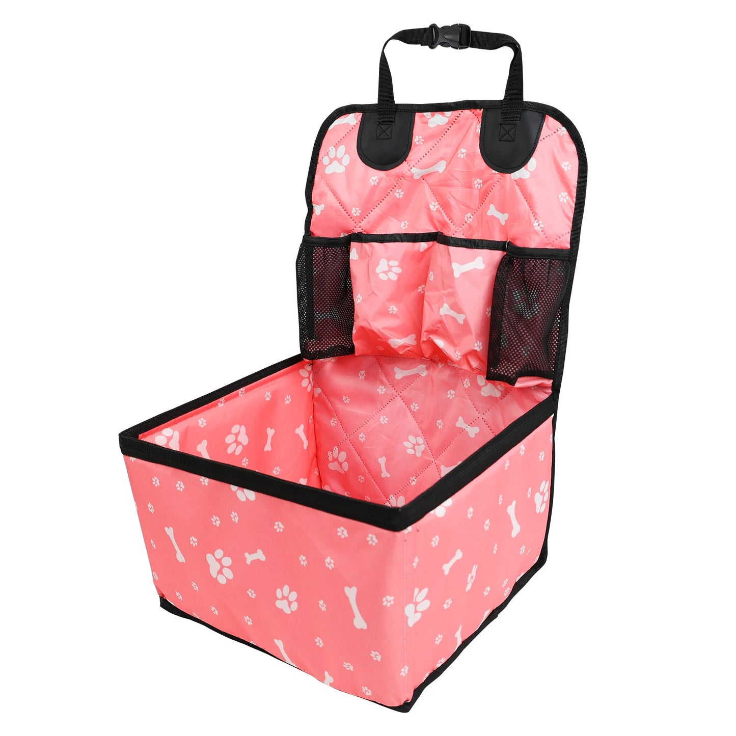 Universal Dog Car Seat with Storage Pockets, Non-Slip Pet Travel Mat