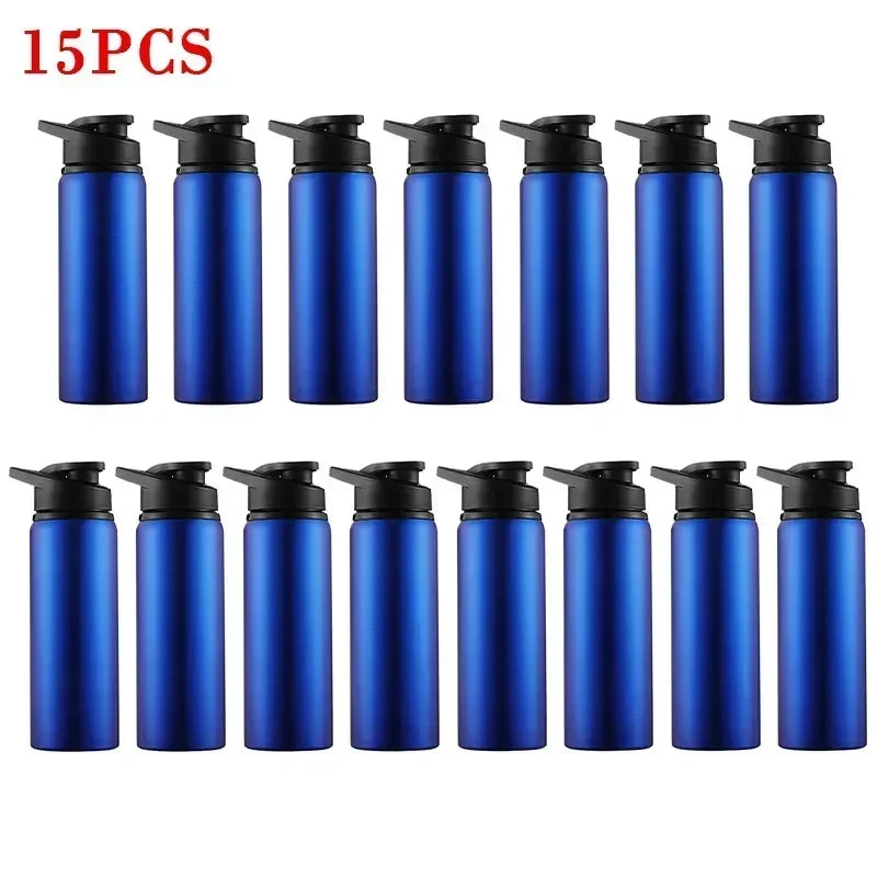 1-15PCS Portable Stainless Steel Bicycle Water Bottle Straight Drinking Outdoors Sports Travel Kettle Metal Water Bottle - PULSE MART