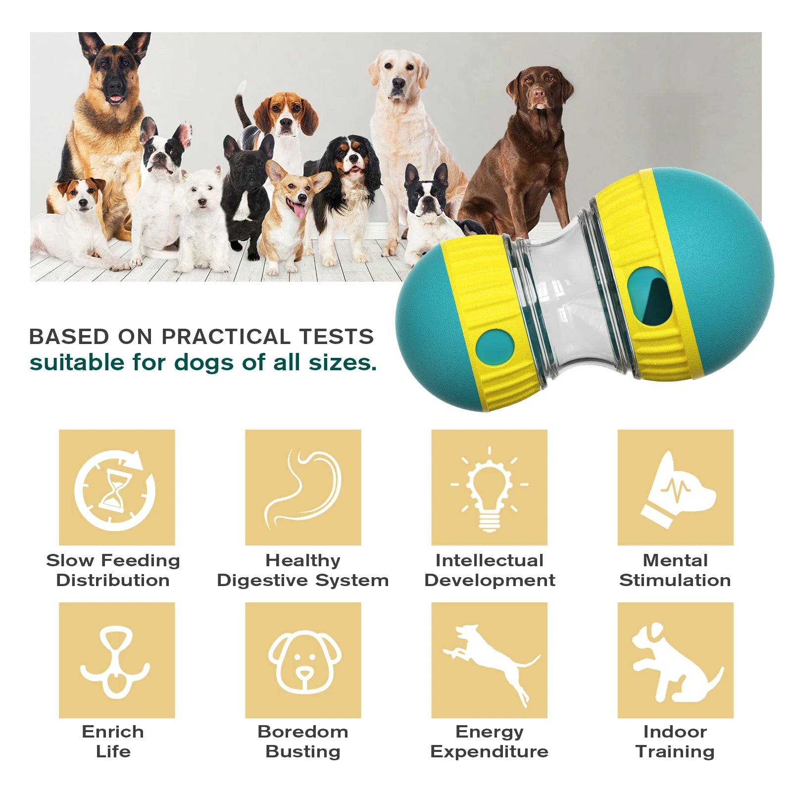 Interactive Dog Toys For Small Large Dogs & Cats Improve IQ Indoor Training Puppy
