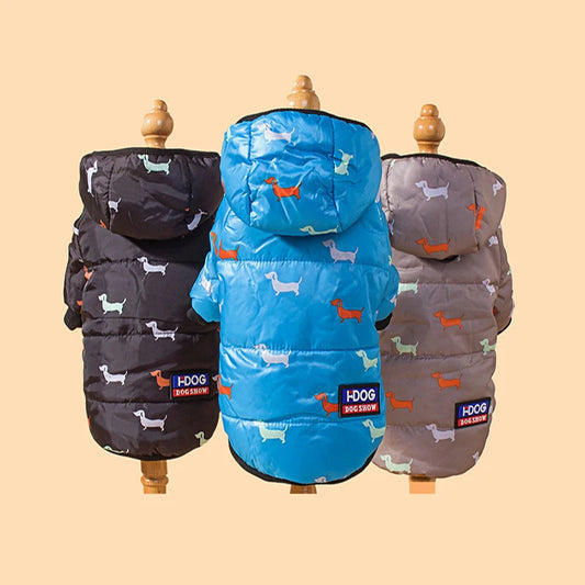 Hooded Cat Jacket – Thick Cotton-Padded Winter Coat for Cats & Small Dogs