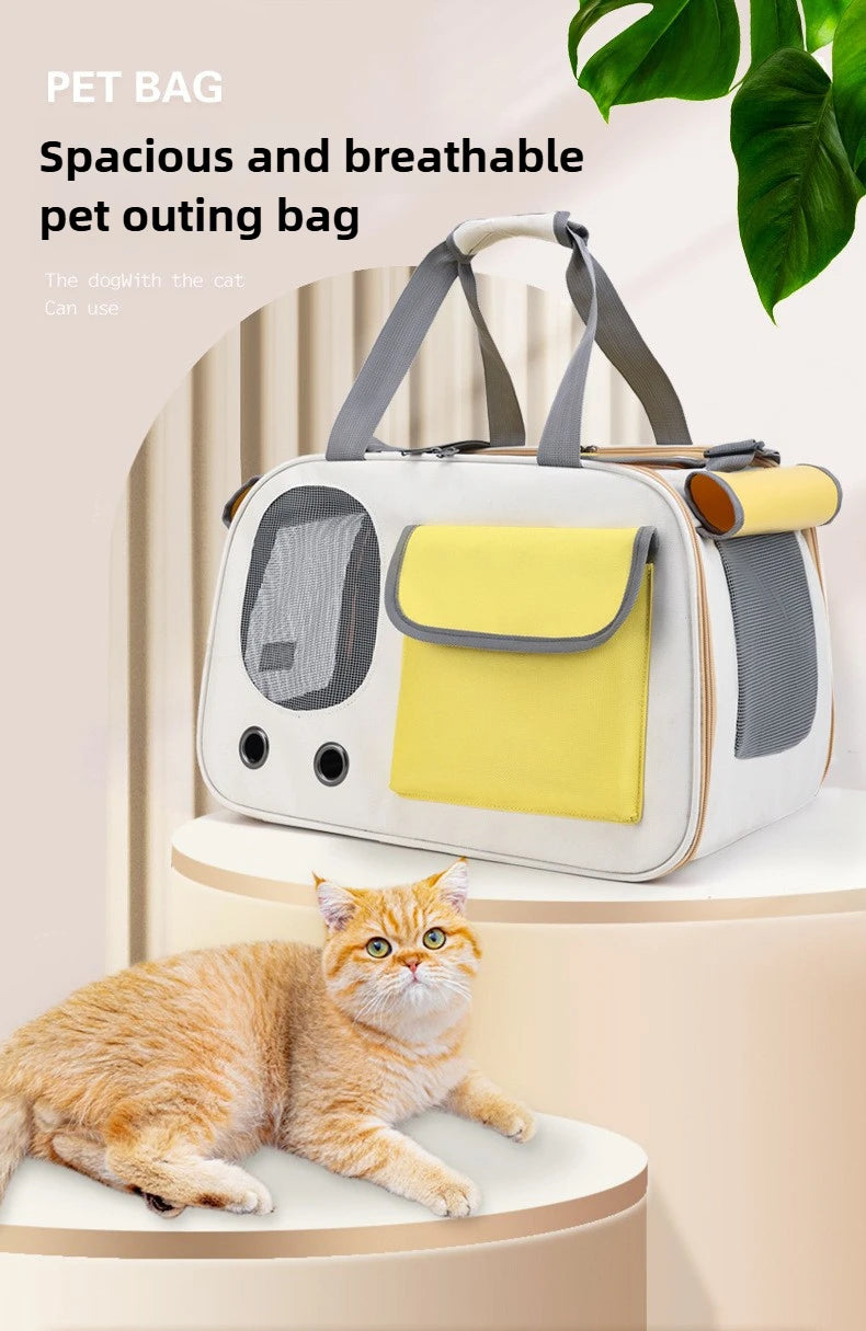 Portable Pet Carrier Bag for Cats & Small Dogs – Lightweight Travel Carrier for Outdoor Adventures
