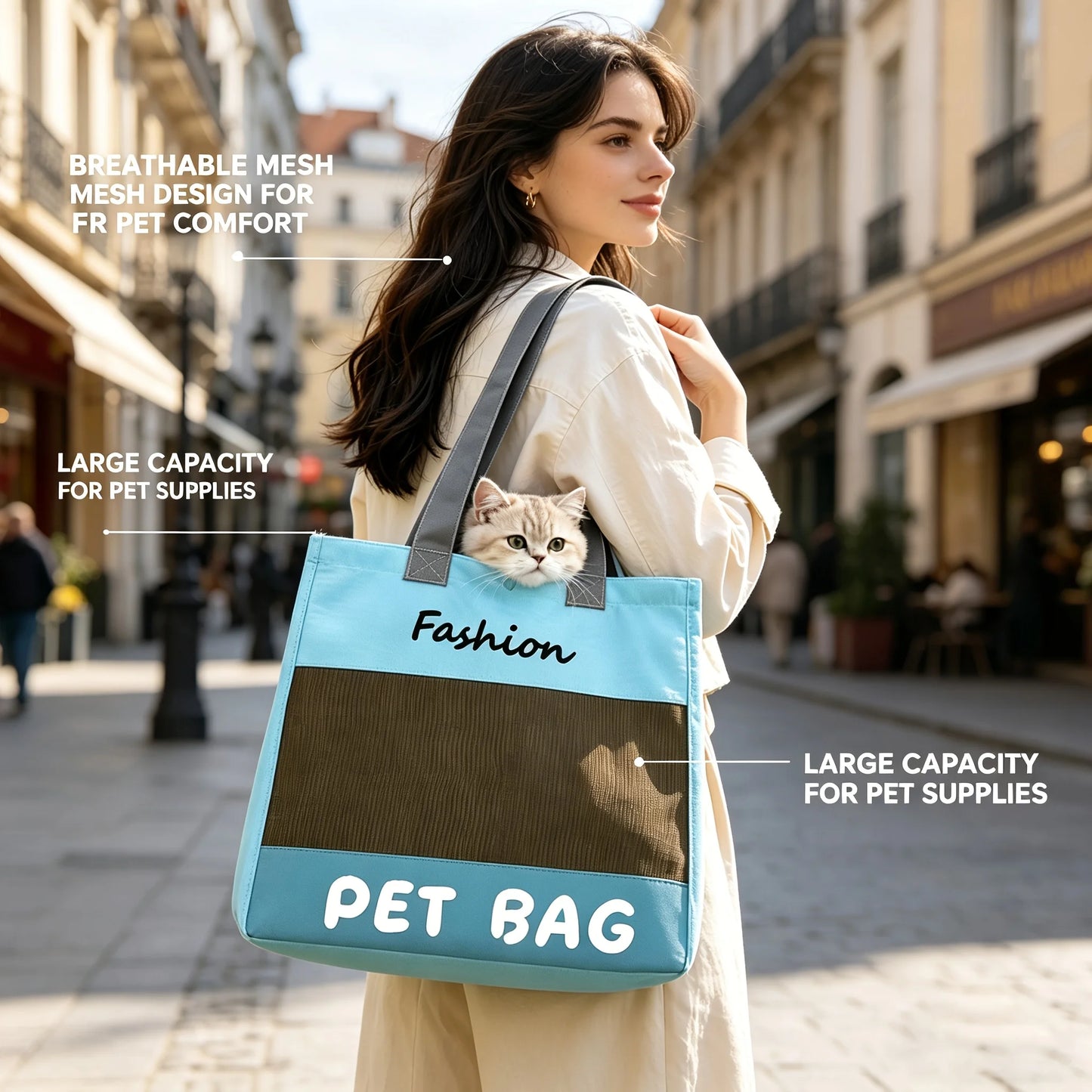 Pet Cat Carrier Backpack – Breathable Travel Backpack for Cats & Small Dogs