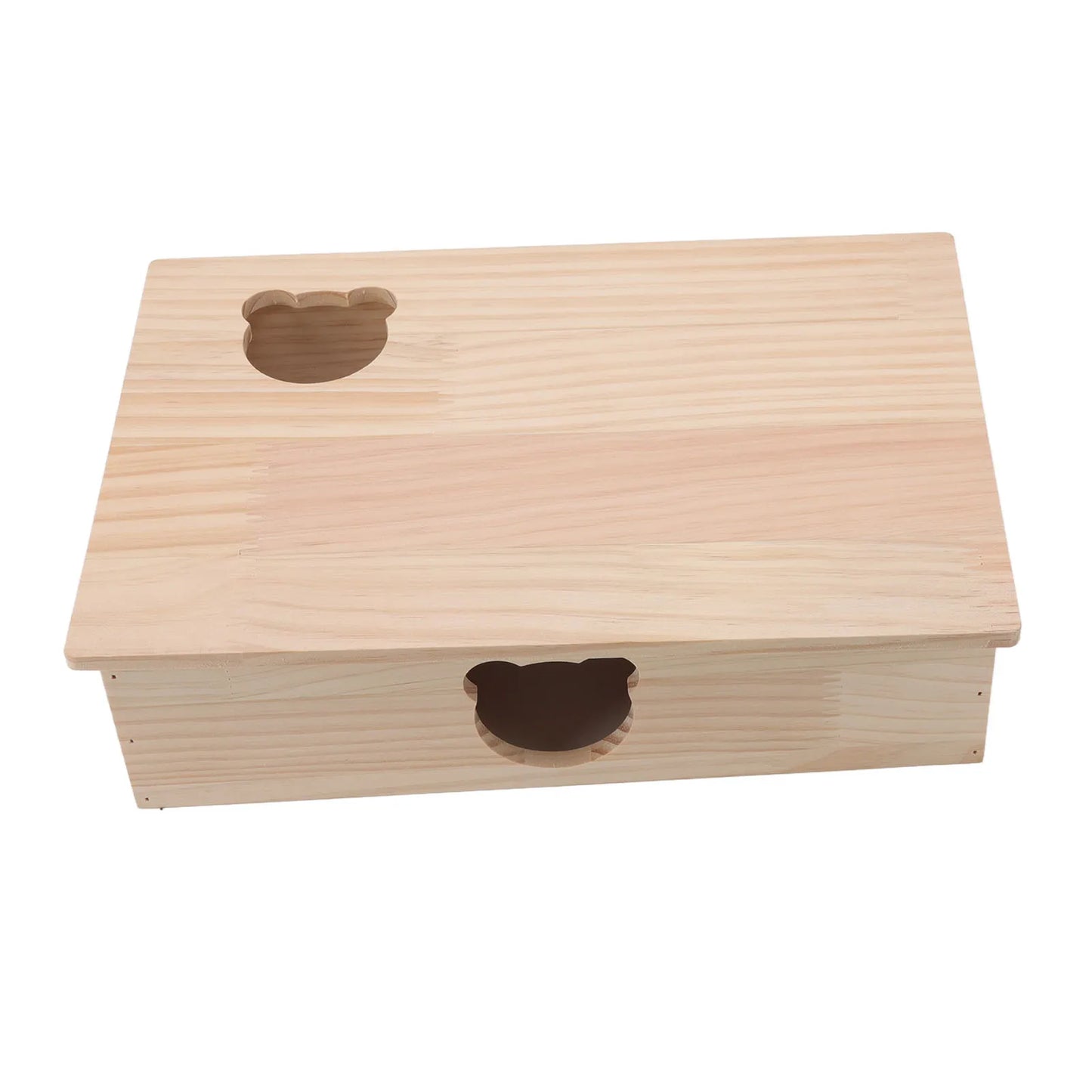 Wooden Hamster House – Multi-Room Log Cabin Hideout for Hamsters, Chinchillas & Small Pets