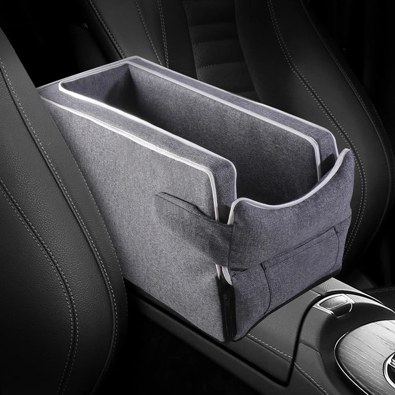 Car Center Console Pet Bed Mat, Small Dog & Cat Booster Safety Seat