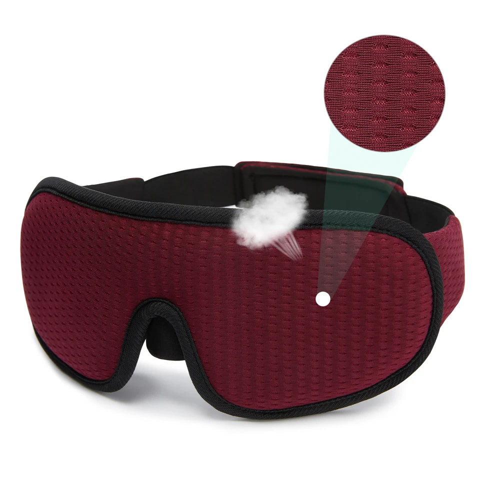 3D Sleep Mask – Light Blocking, Soft Breathable Eye Mask for Travel & Night Use - PULSE MART