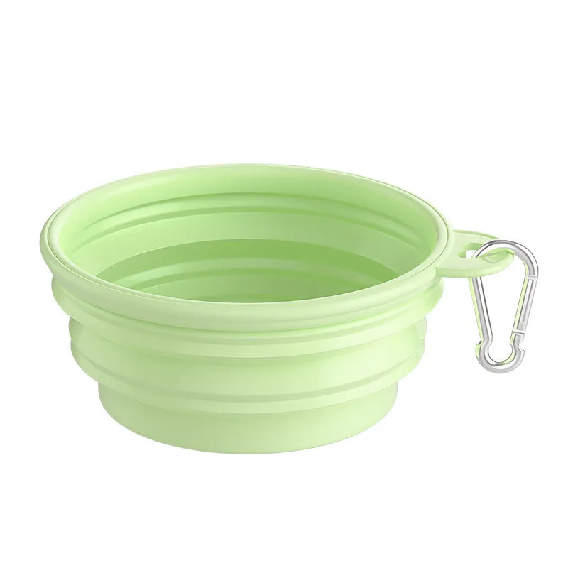 Collapsible Silicone Dog Bowl - Portable Travel Food & Water Container