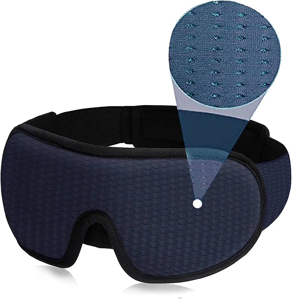 3D Padded Sleep Mask – Light Blocking Soft Eye Mask & Blindfold for Rest - PULSE MART