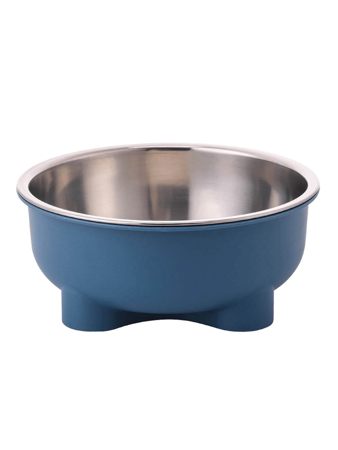 1PC Four-Legged Solid Color Stainless Steel Pet Dog Bowl And Cat Bowl For Indoor And Outdoor Use