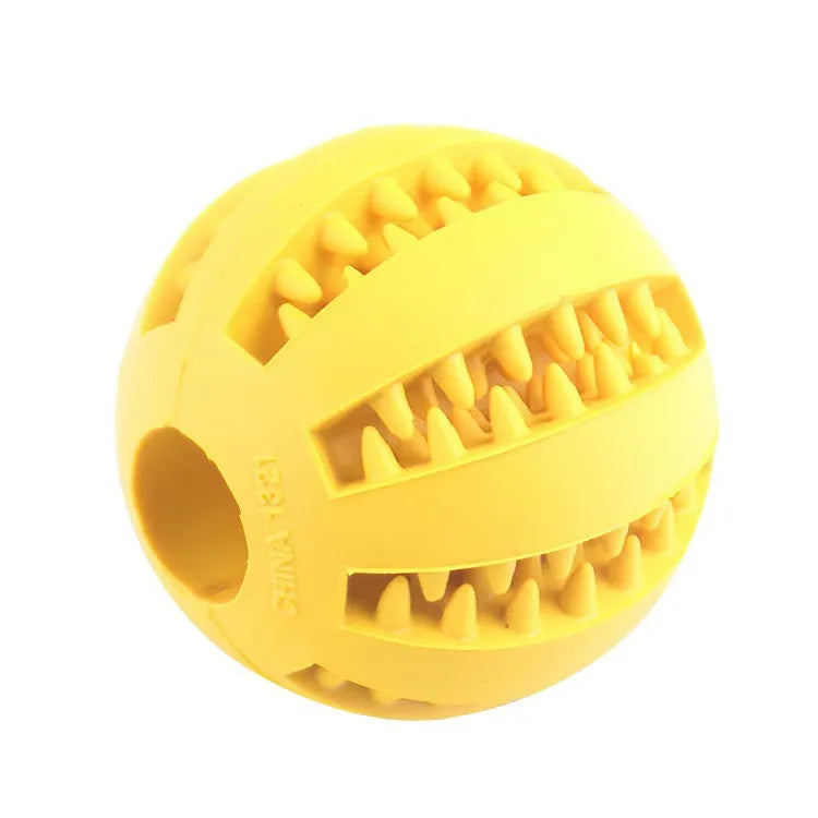 Interactive Treat Dispensing Dog Ball - Nontoxic Teeth Cleaning Chew Toy