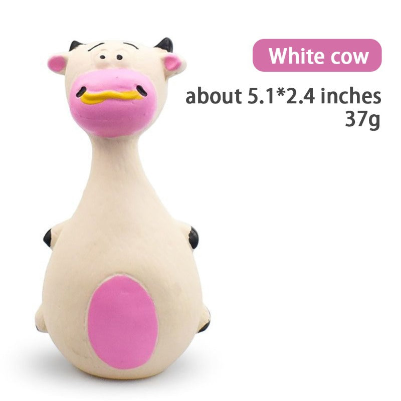 Cartoon Voice Rubber Dog Toy - Tough Molar Cleaner for Teddies & Frenchies