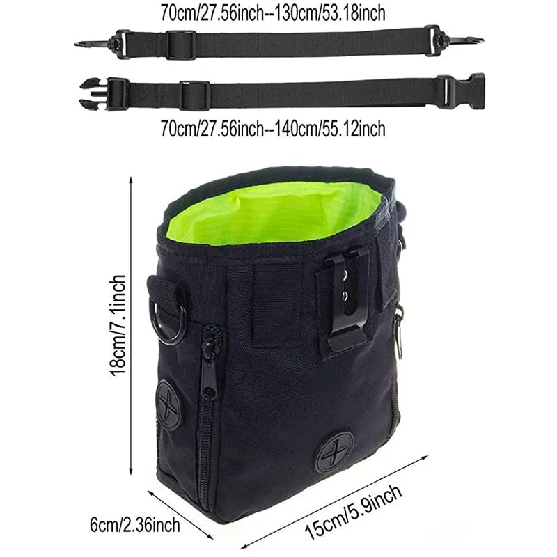 Dog Training Pouch Snack Carrier Outdoor Feeding Waist Bag Portable Foldable Pet Supplies Treat Holder Walking Adjustable Pack