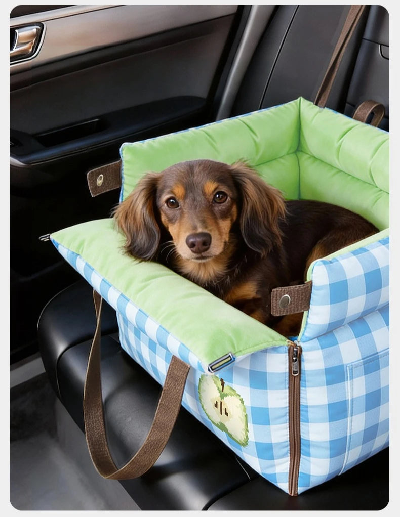 2-in-1 Pet Car Seat Carrier, Waterproof Detachable Travel Bag