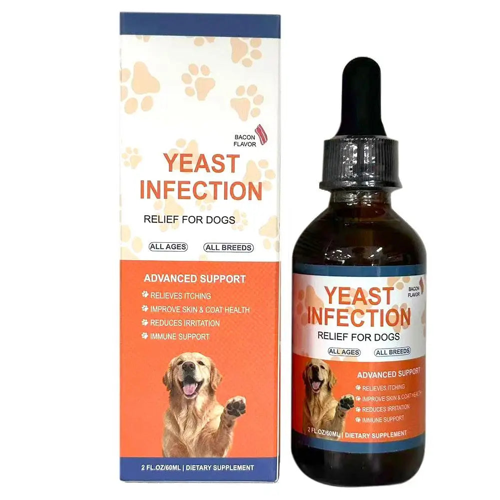 60ML Herbal Pet Skin & Coat Drops – Gentle Care Supplement for Dogs