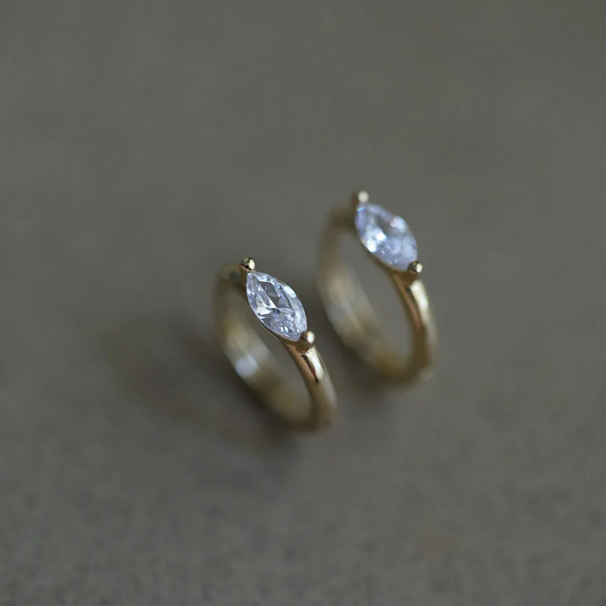 925 Sterling Silver Plated 14K Gold Geometric Zircon Earrings for Women  Elegant Accessories