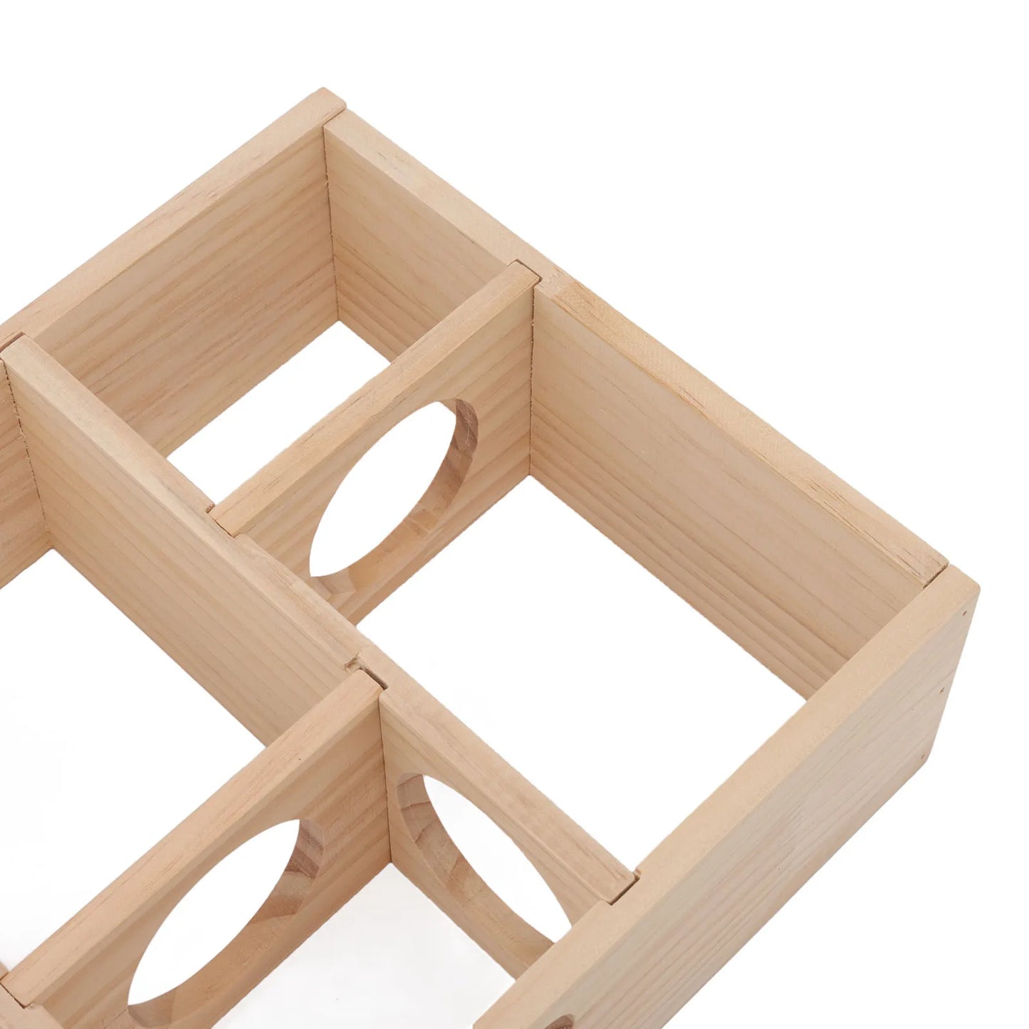 Wooden Hamster House – Multi-Room Log Cabin Hideout for Hamsters, Chinchillas & Small Pets