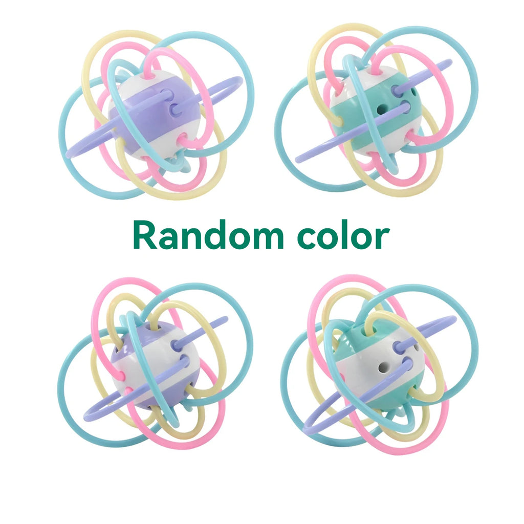 Baby toys: Manhattan ball, baby teething ball, soft rubber teething toy, hand-held ball for babies, newborn rattle - PULSE MART