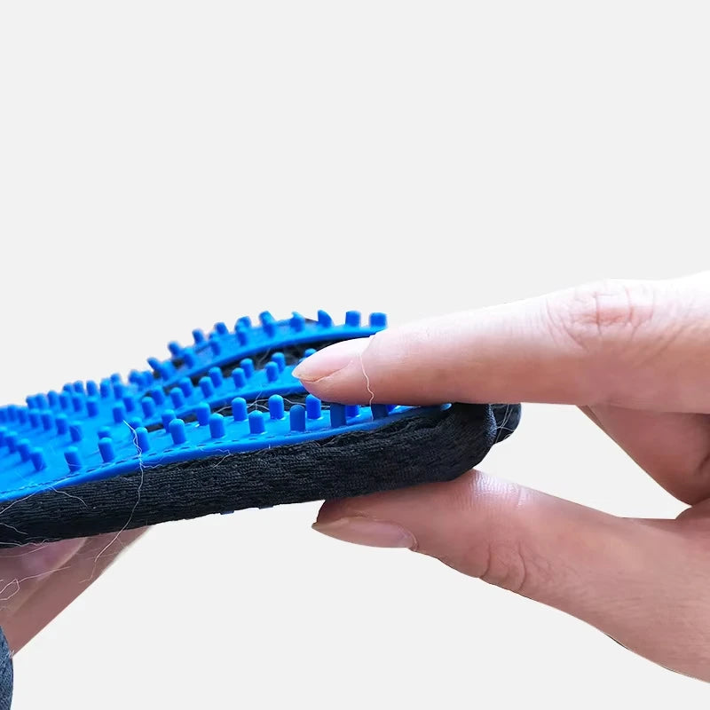 True Touch Pet Grooming Gloves - Silicone Deshedding Brush & Bath Mitt
