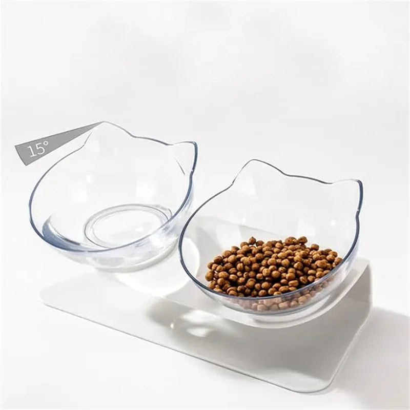 Elevated Tilted Cat Bowl – Anti-Vomiting Orthopedic Food & Water Bowl for Cats, Puppies & Rabbits
