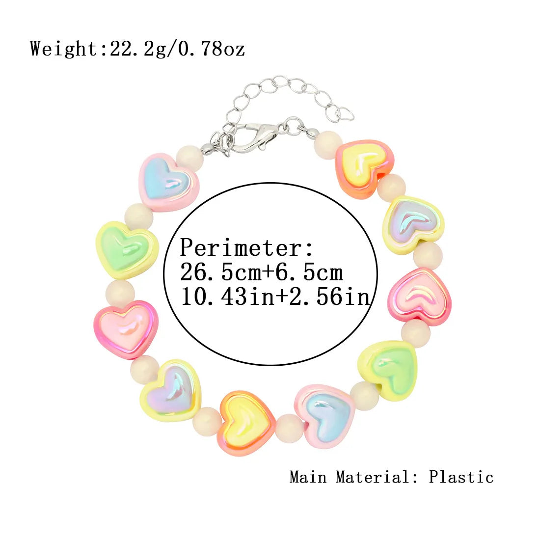 Cute Candy-Colored Pet Collar: Pearl Necklace with Flower Beads & Alloy Chain