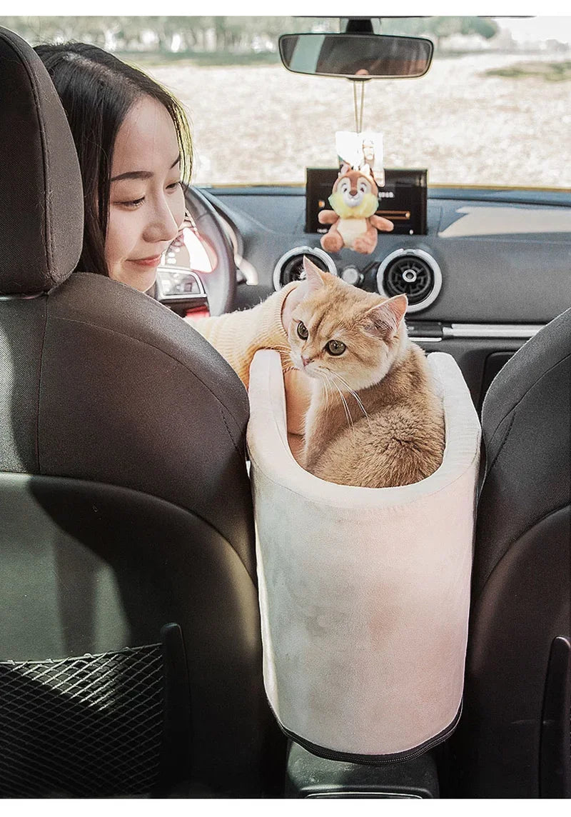 Central Control Dog Car Seat, Portable Small Pet Travel Carrier