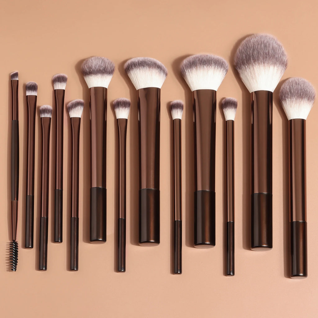 13-Piece Makeup Brush Set - Foundation, Concealer, Powder, Eyeshadow, and Blush Brushes for Flawless Face Makeup - PULSE MART