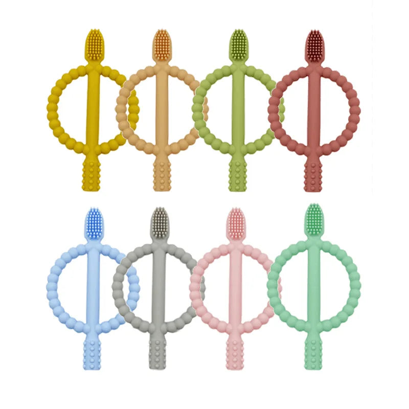 1pcs Baby Silicone Teether BPA Free Food Grade Baby Teething Silicone Molar Stick For DIY Pacifier Chain Babies Toys Accessorie - PULSE MART