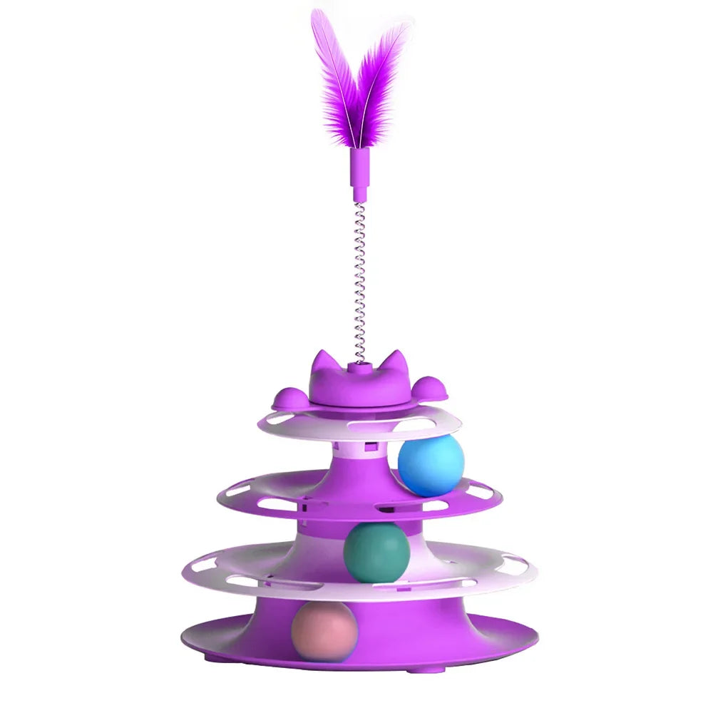Interactive Cat Turntable Toy – Self-Play Ball & Teaser Toy for Indoor Cats and Kittens