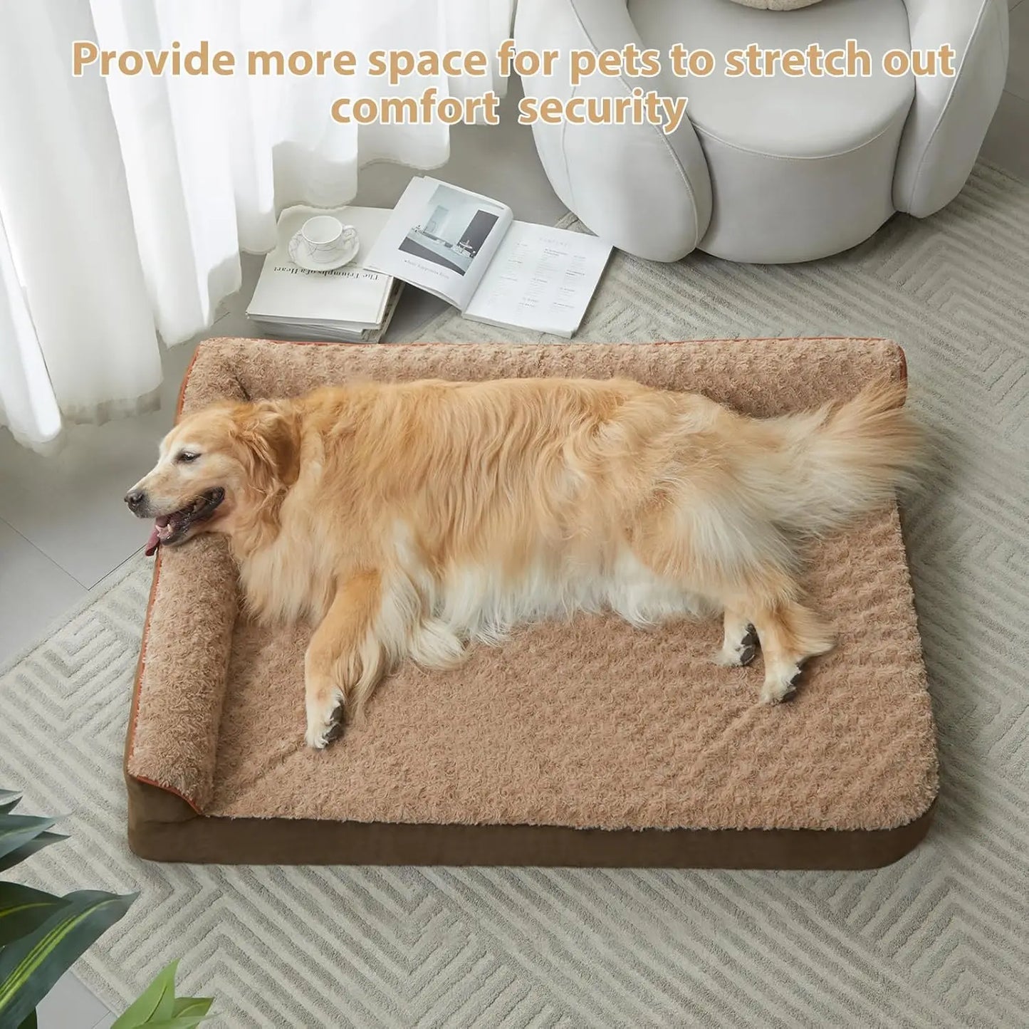 Orthopedic Dog Bed for Large Dogs, Waterproof Washable Sofa Bed