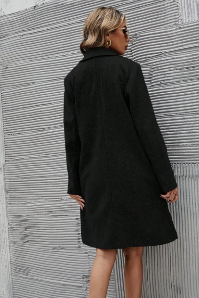 Women’s Long Woolen Coat – Korean Fashion High-End Winter Jacket - PULSE MART