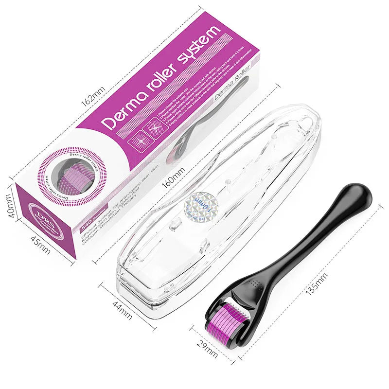 540 Microneedle Derma Roller - Hair and Beard Growth Enhancer, Anti-Acne Skin Care Tool for Face and Beauty Routine - PULSE MART