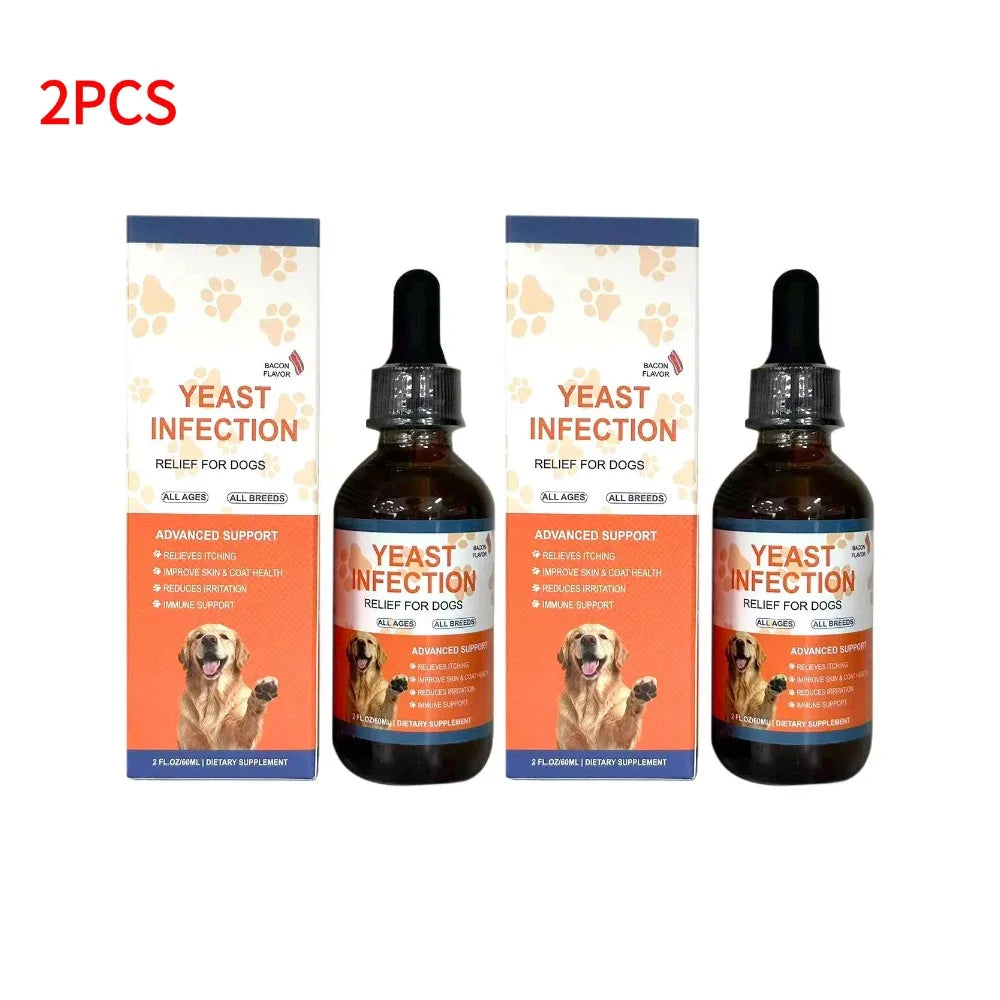 60ML Herbal Pet Skin & Coat Drops – Gentle Care Supplement for Dogs