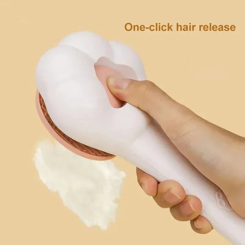 Pet Grooming Brush – Gentle Cat & Dog Deshedding Brush with Soft Massage Bristles