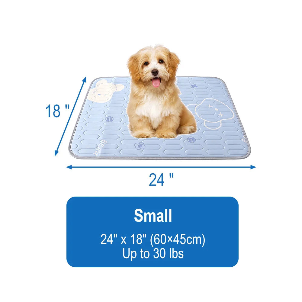 Cooling Latex Dog Mat, Washable & Reusable Summer Pet Sleeping Pad