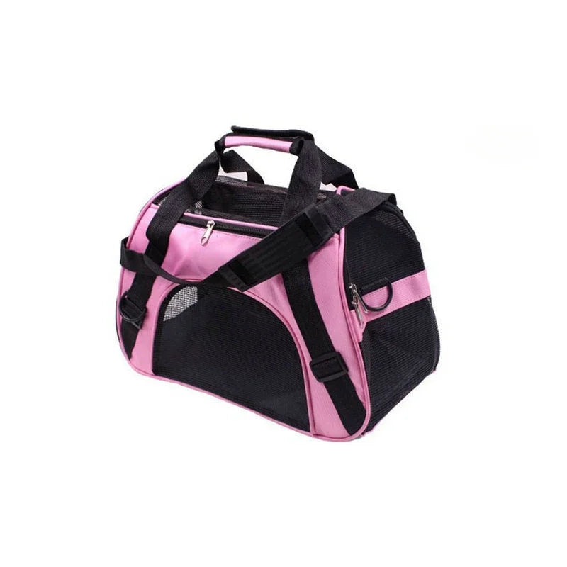 Portable Cat & Dog Carrier Bag – Foldable Breathable Mesh Pet Travel Handbag