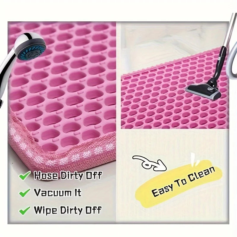 Large Honeycomb Double-Layer Cat Litter Mat – Waterproof Easy-Clean Litter Catcher