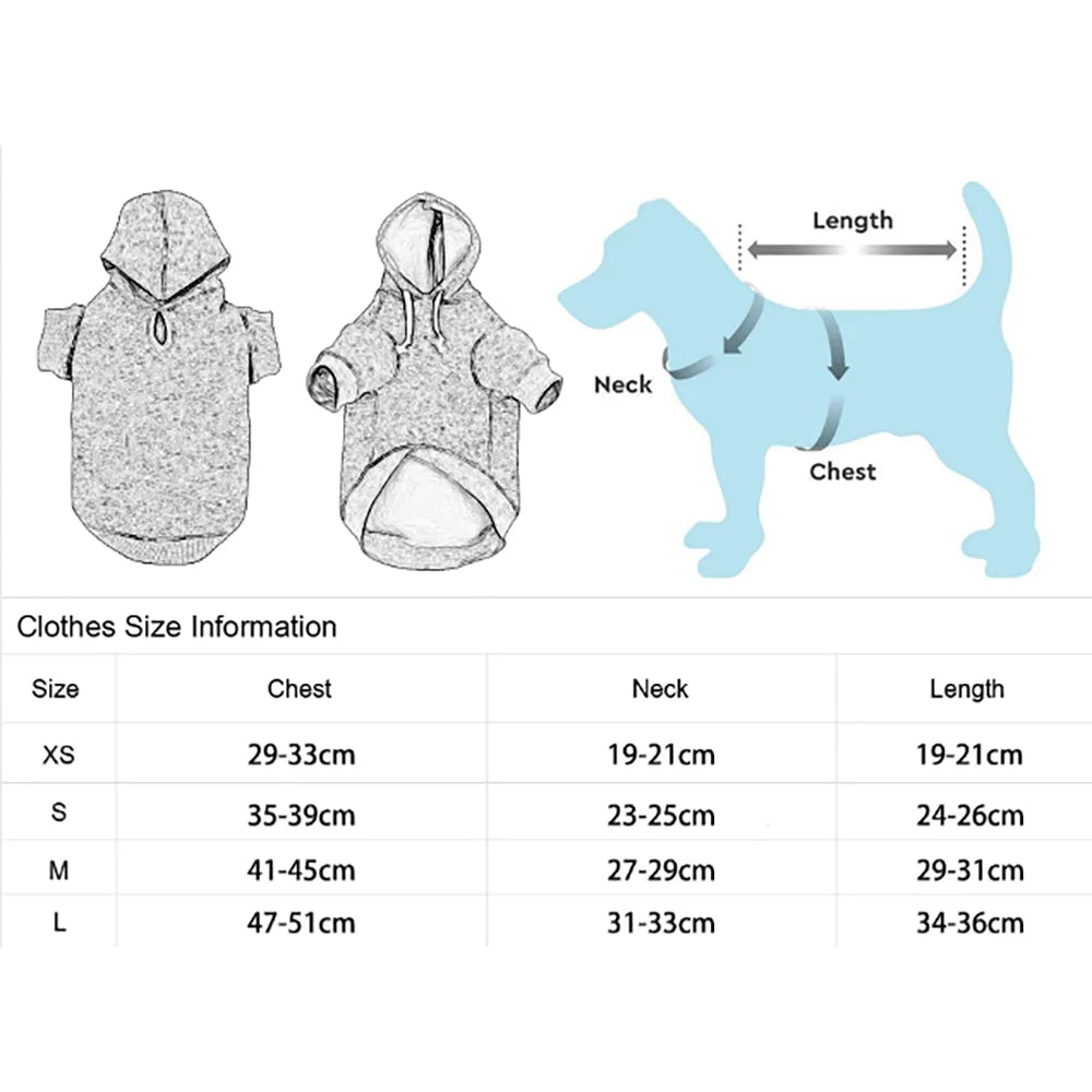 Custom Personalized Dog Hoodie - Warm Winter Coat for French Bulldogs & Large Breeds