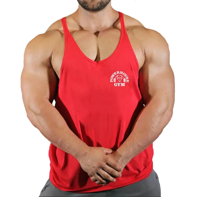 Men’s Gym Tank Top – Bodybuilding Fitness Vest, Sleeveless Stringer Singlet